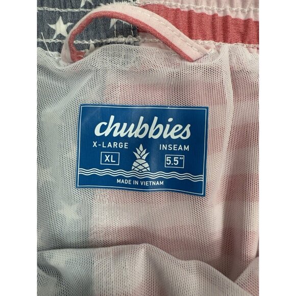 Chubbies Mens Swim Trunks The Mericas Size XL Classic 5.5" USA Flag Mesh Lined - Picture 11 of 14
